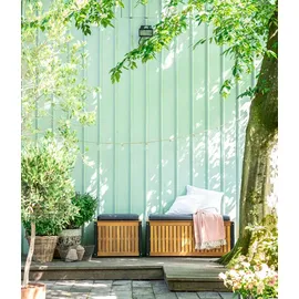 Dehner Kissenbox Liverpool, Dunkelgrau, Natur