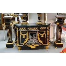 Casa Padrino Barock Kommode Schwarz / Gold