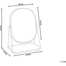 Beliani Kosmetikspiegel CORREZE Roségold