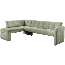 Essbank EXXPO - SOFA FASHION "Barista, bequem und elegant, hohe Bodenfreiheit", grün (mint), B:245cm H:83cm T:159cm, Sitzbänke, Eckbank Barista bequem und elegant, hochwertige Detailverarbeitung