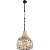 GLOBO Pendellampe 1-flg. 30 cm rund schwarz braun