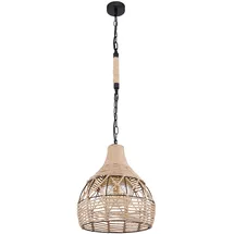 GLOBO Pendellampe 1-flg. 30 cm rund schwarz braun