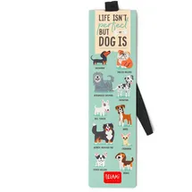 Legami Lesezeichen mit Gummizug 4,7 x 17,5 cm Thema Dogs 2 St.