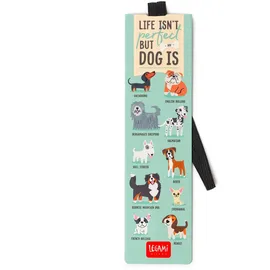 Legami Lesezeichen mit Gummizug 4,7 x 17,5 cm Thema Dogs 2 St.