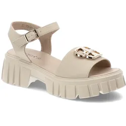 Beige Sandalen Vinceza Modische Damenschuhe, 37