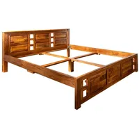 Massivmoebel24 Bett Akazie 140x200x90 honig lackiert OXFORD #0251 |