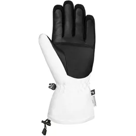 Reusch Cozy Down R-TEX® XT warme, wasserdichte, Winddichte und atmungsaktive Winterhandschuhe Fingerhandschuhe Schneehandschuhe Skihandschuhe für Damen, weiß-schwarz, 7.5