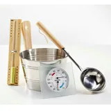 InfraWorld Saunaset Edelstahl 4-teilig