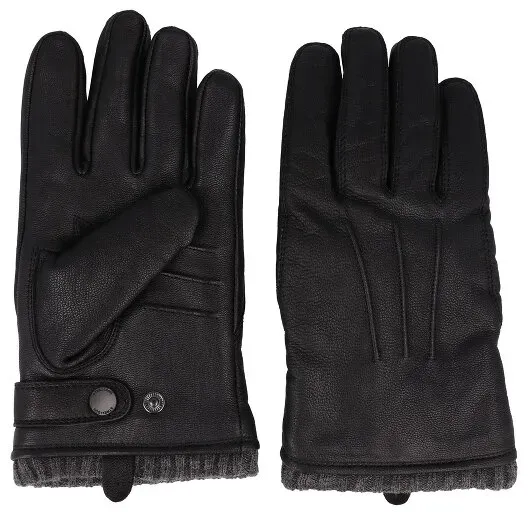 Strellson Handschuhe Leder  schwarz