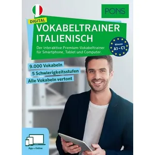 PONS Digital Vokabeltrainer Italienisch, Code in a Box Der interaktive Premium-Vokabeltrainer für Smartphone, Tablet und Computer