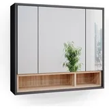 Vicco Spiegelschrank 80 cm anthrazit-eiche