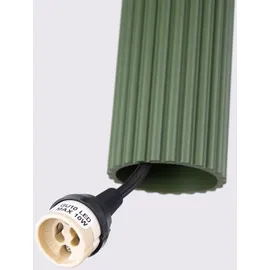 Sollux Lighting Karbon 3-flg. 45 cm Aluminium grün