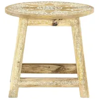 VidaXL Hocker Handbemalt 38×38×35 cm Mango Massivholz