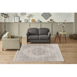 Teppich KAYOOM "Milan 125", grau, B:160cm H:5mm L:230cm, Polypropylen, Teppiche, ca. 436.800 Points/qm, Kurzflorteppich, weiche Haptik, hochwertig