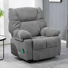 Homcom Massagesessel 98 x 98 x 98 cm Dunkelgrau mit Liegefunktion
