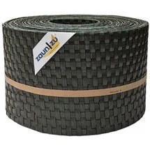 zaunzu® Sichtschutzstreifen Rattan 10 x 255 cm Grün 10 St.