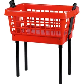 Lockweiler Wäschekorb mit Füßen rot, 65cm