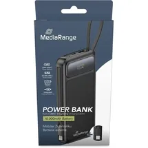 MediaRange Powerbank 10000mAh, USB-C LC-Display Quickcharge MRMA753