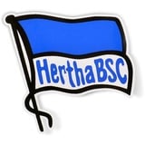 Hertha BSC Berlin Aufkleber - Logo klein - 6.8 x 6.3 cm Sticker, Autoaufkleber - Plus Lesezeichen I Love Berlin