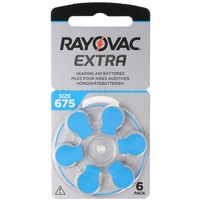 Rayovac Extra Advanced Hörgerätebatterie blau 675 / PR44 Hörgerätebatterien im 6er Blister
