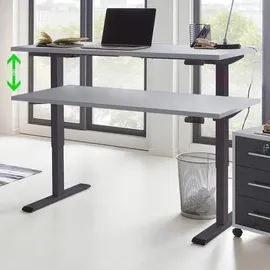 MID.YOU Schreibtisch Office Edition Anthrazit / Grau