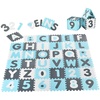 Kinder Puzzlematte Noah 36 Teile mit Buchstaben & Zahlen - rutschfest – blau für Jungen