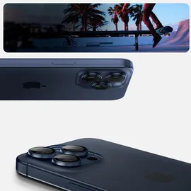 SPIGEN Glass tR EZ Fit Optik Pro 2 Pack Blue Titanium iPhone 17 Pro/16 Pro/17 Pro Max/16 Pro Max