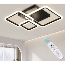 Homefire Deckenlampe LED Deckenleuchte 24W Küchenlampe Schwarz Wohnzimmerlampe Modern Design,Deckenbeleuchtung für Wohnzimmer Schlafzimmer