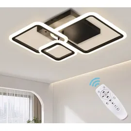 Homefire Deckenlampe LED Deckenleuchte 24W Küchenlampe Schwarz Wohnzimmerlampe Modern Design,Deckenbeleuchtung für Wohnzimmer Schlafzimmer