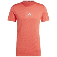 Adidas T-Shirt mit Strukturmuster, Rot, XL