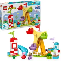 LEGO DUPLO Peppa Wutz Jahrmarkt - Montessori Spielzeug - Motorikspielzeug für