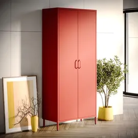 Jan Nowak Flavio Garderobenschrank 80 x 185 x 45 cm Rot