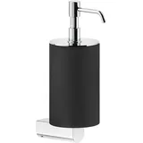 GESSI Rilievo, Seifenspender Wandmontage, Becher Schwarz matt, 59514031, Farbe: Chrom