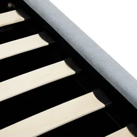 Beliani Polsterbett, Hellblau, Textil, 180x200 cm Schlafzimmer, Betten, Polsterbetten