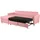 Fun Möbel Ecksofa Schlafsofa MOLDE Stoff (FUEGO) Rosa Ottomane Links