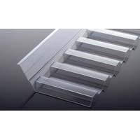 Wandanschluss für Polycarbonat Wellplatte S 76/18 - Glasklare 1265 x 150 x 50 mm Lichtplatte