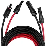 Offgridtec Solarkabel Verlängerungskabel PV-Stecker zu PV-Stecker 6mm2, 7m rot/schwarz