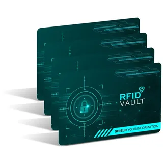 RFID VAULT 4er Set NFC Block Karte Anti-Phishing Schutz EC Kreditkarte Ausweis