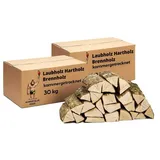 Neandertaler Feuer Kaminholz Brennholz Grillholz Hartholz Feuerholz Holz für Grill Kamin Firewood, 60 kg 60 kg