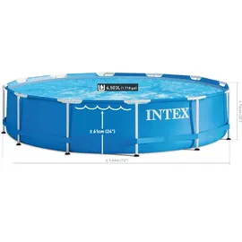 Intex Metal Frame Pool 366 x 76 cm ohne Filterpumpe