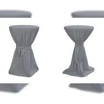 TexDeko Stehtischhusse Premium Grau Ø 90 cm