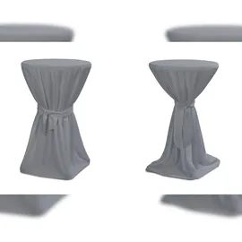 TexDeko Stehtischhusse Premium Grau Ø 90 cm