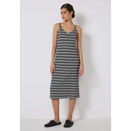 street one studio Midikleid Gestreift Schwarz/Weiß 44