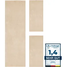 Andiamo Bettumrandung ANDIAMO "Arezzo", beige (creme), H:16mm, Obermaterial: 100% Polyester, Bettumrandungen, Uni Farben, weicher Flor, waschbar, ideal im Wohnzimmer & Schlafzimmer