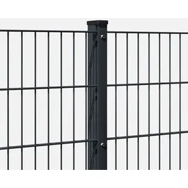 Hadra Doppelstabmattenzaun 205,4 x 203 cm Schwarz/Stahl