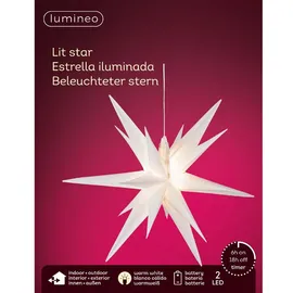 Lumineo LED Stern 30 cm Silber