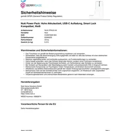 NUKI Power Pack Türschlösser, Weiß