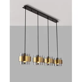 Nova Luce Sianna 4-flg. E27 60 cm rund gold, schwarz