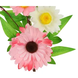 I.GE.A. Kunstzweig I.GE.A. "Dekozweig Gerbera Margeriten", rosa, B:14cm H:24cm L:6cm, Polyester, Kunstpflanzen, Kunstzweig, 3er Set Zweig Einzelblumen Kunstblumen Blumen Dekozweige