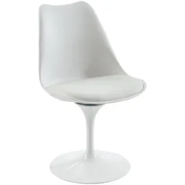 vente-unique Stuhl Polypropylen & Metall Weiß 2er Set